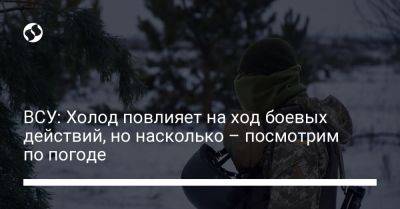 Илья Евлаш - ВСУ: Холод повлияет на ход боевых действий, но насколько – посмотрим по погоде - liga.net - Украина