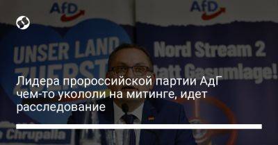 Лидера пророссийской партии АдГ чем-то укололи на митинге, идет расследование - liga.net - Украина - Германия