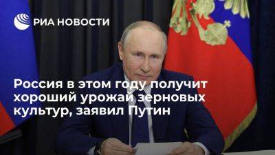 Владимир Путин - Путин: в этом году Россия получит хороший урожай зерновых и масличных культур - smartmoney.one - Россия