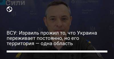 Дмитрий Лубинец - Юрий Игнат - ВСУ: Израиль прожил то, что Украина переживает постоянно, но его территория — одна область - liga.net - Россия - Украина - Израиль