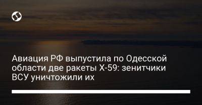 Авиация РФ выпустила по Одесской области две ракеты Х-59: зенитчики ВСУ уничтожили их - liga.net - Россия - Украина - Одесса - Одесская обл.