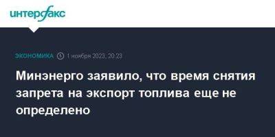 Николай Шульгинов - Минэнерго заявило, что время снятия запрета на экспорт топлива еще не определено - smartmoney.one - Москва - Россия - Узбекистан - Киргизия