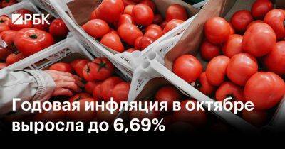 Годовая инфляция в октябре выросла до 6,69% - smartmoney.one - Россия