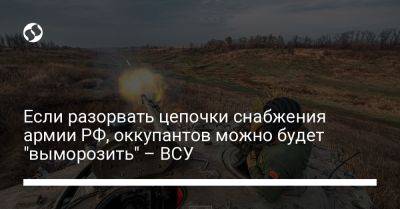 Владимир Фитьо - Если разорвать цепочки снабжения армии РФ, оккупантов можно будет "выморозить" – ВСУ - liga.net - Россия - Украина