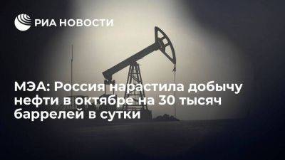 Александр Новак - МЭА: РФ нарастила добычу нефти в октябре до 9,53 млн баррелей в сутки - smartmoney.one - Россия - Саудовская Аравия