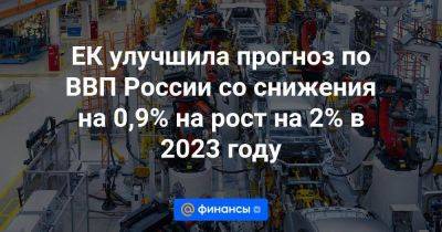 ЕК улучшила прогноз по ВВП России со снижения на 0,9% на рост на 2% в 2023 году - smartmoney.one - Россия - Китай - Индия