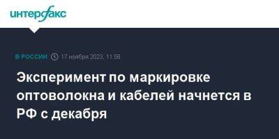 Эксперимент по маркировке оптоволокна и кабелей начнется в РФ с декабря - smartmoney.one - Москва - Россия