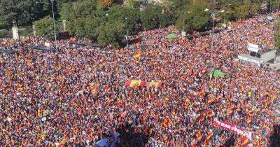 Педро Санчес - В Испании собрался рекордный антиправительственный протест против амнистии каталонских сепаратистов - dsnews.ua - Украина - Испания - Сантьяго - Каталония