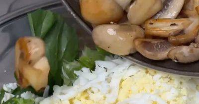 Салат с беконом, яйцом и грибами: невероятный рецепт от участницы "МастерШеф" - focus.ua - Украина