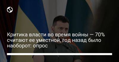 Критика власти во время войны — 70% считают ее уместной, год назад было наоборот: опрос - liga.net - Украина - Киев