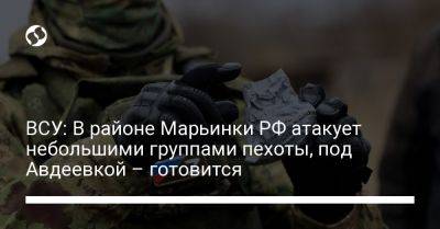 Александр Штупун - ВСУ: В районе Марьинки РФ атакует небольшими группами пехоты, под Авдеевкой – готовится - liga.net - Россия - Украина - Донецкая обл.