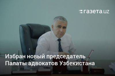 Избран новый председатель Палаты адвокатов Узбекистана - gazeta.uz - Узбекистан - Самаркандская обл.