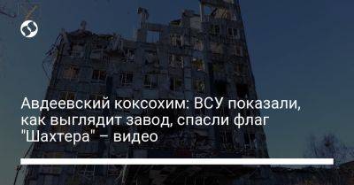 Авдеевский коксохим: ВСУ показали, как выглядит завод, спасли флаг "Шахтера" - видео - liga.net - Россия - Украина - Испания