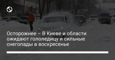 Осторожнее – В Киеве и области ожидают гололедицу и сильные снегопады в воскресенье - liga.net - Украина - Киев