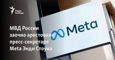 Энди Стоун - МВД России заочно арестовало пресс-секретаря Meta Энди Стоуна - svoboda.org - Россия - Украина