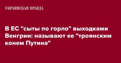 В ЕС "сыты по горло" выходками Венгрии: называют ее "троянским конем Путина" - pravda.com.ua - Украина - Венгрия - Ес