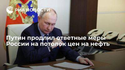 Владимир Путин - Путин продлил указ об ответных мерах на потолок цен на нефть до 30 июня 2024 г - smartmoney.one - Россия