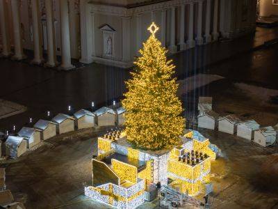 Натуральная Рождественская ёлка в Вильнюсе приглашает обратиться к нематериальным ценностям - obzor.lt - Литва - Вильнюс