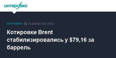 Котировки Brent стабилизировались у $79,16 за баррель - smartmoney.one - Москва - Израиль - Лондон - Йемен