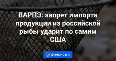 ВАРПЭ: запрет импорта продукции из российской рыбы ударит по самим США - smartmoney.one - Россия - США