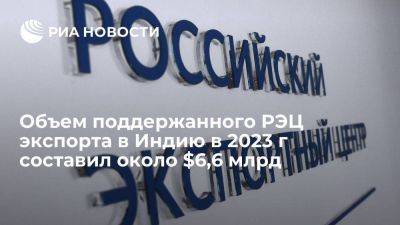 Объем поддержанного РЭЦ экспорта в Индию в 2023 г составил около $6,6 млрд - smartmoney.one - Россия - Индия