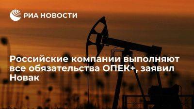 Александр Новак - Новак: Россия выполняет все обязательства по ограничению экспорта от ОПЕК+ - smartmoney.one - Россия - Саудовская Аравия