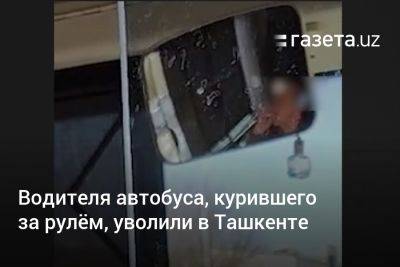 Водителя автобуса, курившего за рулём, уволили в Ташкенте - gazeta.uz - Узбекистан - Ташкент