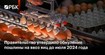 Владимир Путин - Правительство утвердило обнуление пошлины на ввоз яиц до июля 2024 года - smartmoney.one - Россия - Крым