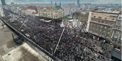 Александар Вучич - В Белграде состоялась многотысячная акция протеста против нарушений на декабрьских выборах - nv.ua - Украина - Сербия - Белград