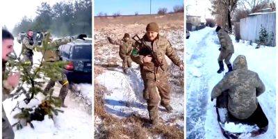 В душе по-прежнему дети. Подборка видео с зимними развлечениями украинских военных - nv.ua - Россия - Украина