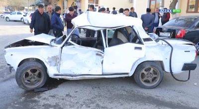 В Джизаке водитель на большой скорости протаранил пять машин. Он доставлен в больницу. Видео - podrobno.uz - Узбекистан - Ташкент