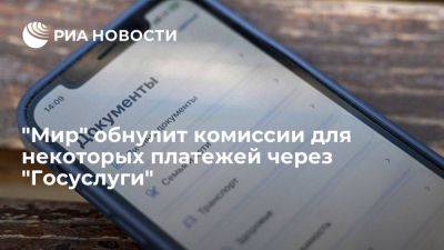 "Мир" обнулит комиссии для платежей на казначейские счета через "Госуслуги" - smartmoney.one - Россия