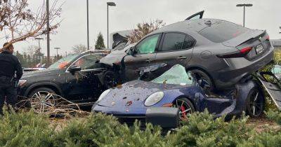 Alfa Romeo - Porsche - ДТП $250 000: механик с СТО разбил четыре дорогих авто в нелепой аварии (фото) - focus.ua - США - Украина