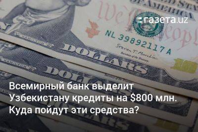 Всемирный банк выделит Узбекистану кредиты на $800 млн. Куда пойдут эти средства? - gazeta.uz - Узбекистан