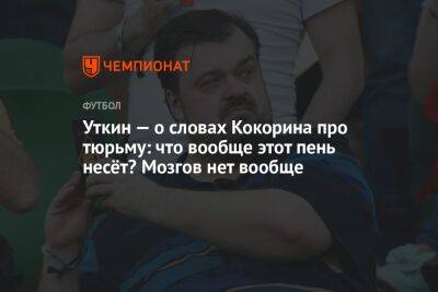 Александр Кокорин - Василий Уткин - Уткин — о словах Кокорина про тюрьму: что вообще этот пень несёт? Мозгов нет вообще - championat.com