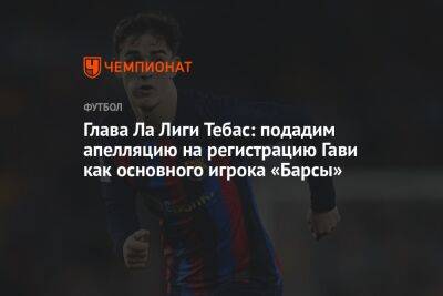 Глава Ла Лиги Тебас: подадим апелляцию на регистрацию Гави как основного игрока «Барсы» - championat.com - Испания
