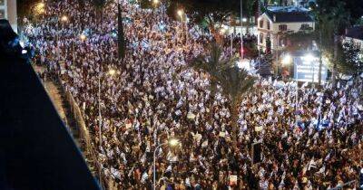Биньямин Нетаньяху - Шестую неделю тысячи людей митингуют в Израиле против реформы правосудия - unn.com.ua - Украина - Киев - Израиль - Тель-Авив - Иерусалим - Хайфа - Протесты