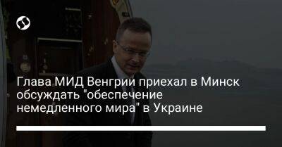 Петер Сийярто - Александр Червяков - Сергей Алейник - Глава МИД Венгрии приехал в Минск обсуждать "обеспечение немедленного мира" в Украине - liga.net - Украина - Венгрия - Минск