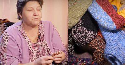 Чтобы им было тепло: незрячая мама защитника страны вяжет носки воинам, трогательные фото - popcorn.politeka.net - Украина
