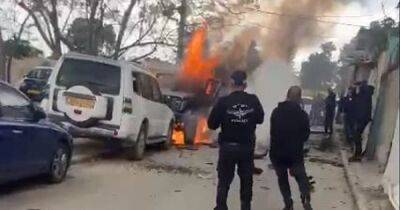 Водитель погиб: в израильском городе Лод взорвался заминированный автомобиль (видео) - focus.ua - Украина - Израиль - Иерусалим - Лод