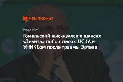 Владимир Гомельский - Томас Эртель - Гомельский высказался о шансах «Зенита» побороться с ЦСКА и УНИКСом после травмы Эртеля - championat.com