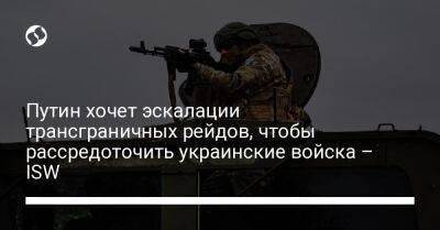 Владимир Путин - Путин хочет эскалации трансграничных рейдов, чтобы рассредоточить украинские войска – ISW - liga.net - Россия - Украина - Белгородская обл. - Курская обл. - Брянская обл.