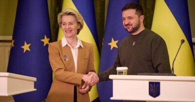 Денис Шмыгаль - Еврокомиссия приехала в Киев. Украина надеется на новости о вступлении в ЕС, в Брюсселе говорят, что быстрым оно не будет - rus.delfi.lv - Россия - Украина - Киев - Молдавия - Латвия - Брюссель - Ляйен - Албания