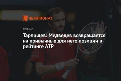 Шамиль Тарпищев - Даниил Медведев - Тарпищев: Медведев возвращается на привычные для него позиции в рейтинге ATP - championat.com - Россия - Голландия