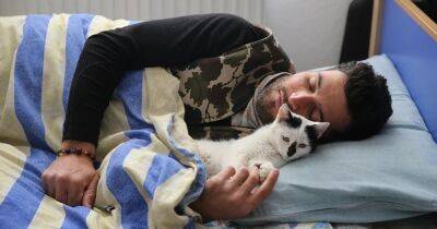 Турецкий велогонщик стал хозяином кота, спасенного им из-под завалов через 129 часов (видео) - focus.ua - Сирия - Украина - Турция