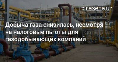 Добыча газа снизилась, несмотря на налоговые льготы для газодобывающих компаний - gazeta.uz - Узбекистан