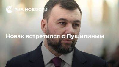 Александр Новак - Денис Пушилин - Вице-премьер России Новак встретился с врио главы ДНР Пушилиным - smartmoney.one - Россия - ДНР