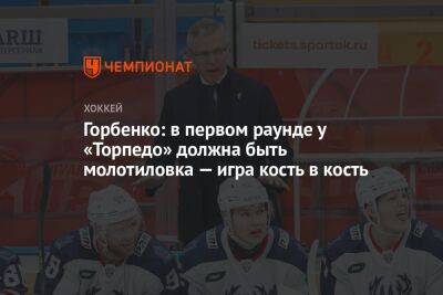 Горбенко: в первом раунде у «Торпедо» должна быть молотиловка — игра кость в кость - championat.com - Москва - Нижний Новгород
