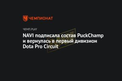 NAVI подписала состав PuckChamp и вернулась в первый дивизион Dota Pro Circuit - championat.com