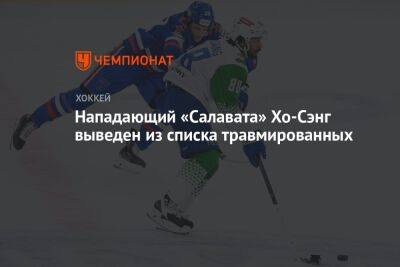 Нападающий «Салавата» Хо-Сэнг выведен из списка травмированных - championat.com - Уфа - Нью-Йорк - Канада - Пекин
